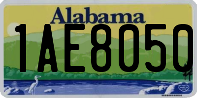AL license plate 1AE8050