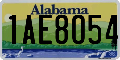 AL license plate 1AE8054