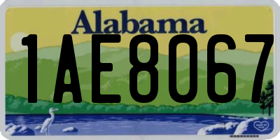 AL license plate 1AE8067