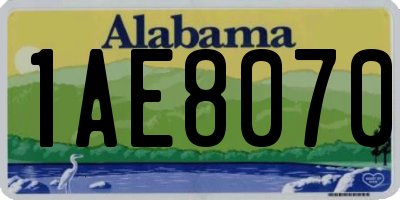 AL license plate 1AE8070