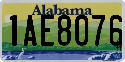 AL license plate 1AE8076