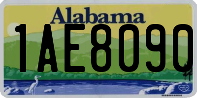 AL license plate 1AE8090