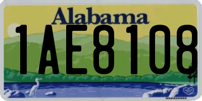 AL license plate 1AE8108