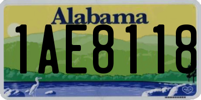 AL license plate 1AE8118