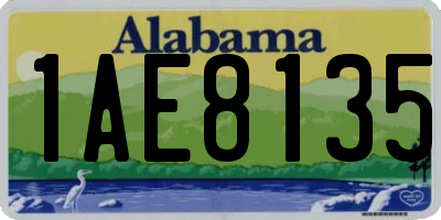 AL license plate 1AE8135