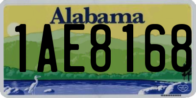 AL license plate 1AE8168