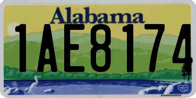 AL license plate 1AE8174