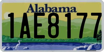 AL license plate 1AE8177