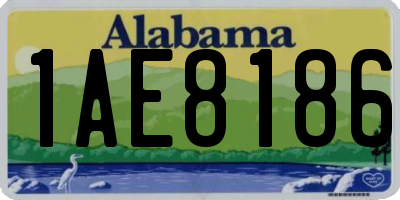 AL license plate 1AE8186