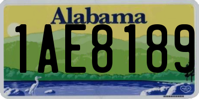 AL license plate 1AE8189