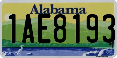 AL license plate 1AE8193