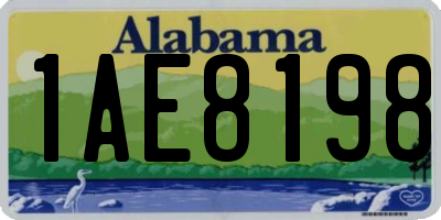 AL license plate 1AE8198
