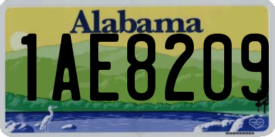 AL license plate 1AE8209