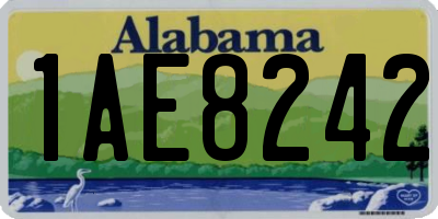 AL license plate 1AE8242