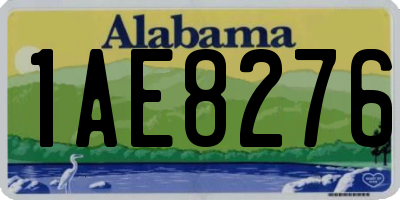 AL license plate 1AE8276