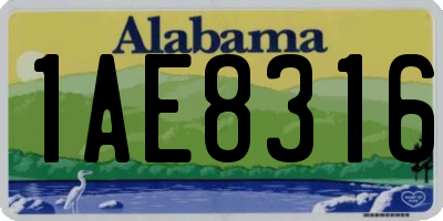 AL license plate 1AE8316