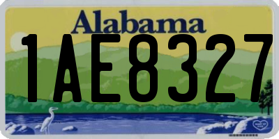 AL license plate 1AE8327