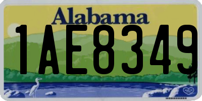AL license plate 1AE8349