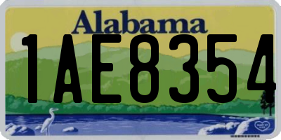 AL license plate 1AE8354