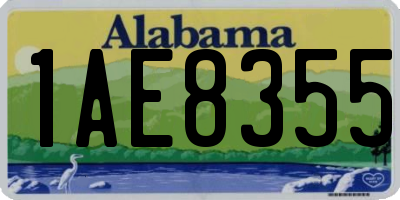 AL license plate 1AE8355