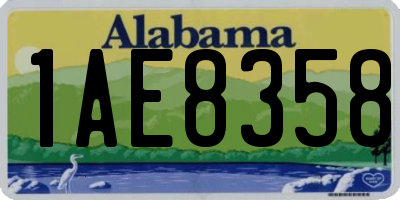 AL license plate 1AE8358
