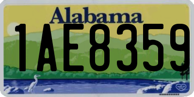 AL license plate 1AE8359