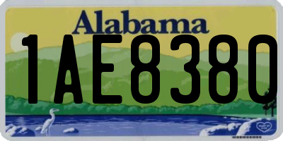 AL license plate 1AE8380