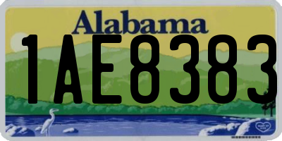 AL license plate 1AE8383