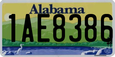 AL license plate 1AE8386
