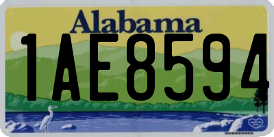 AL license plate 1AE8594
