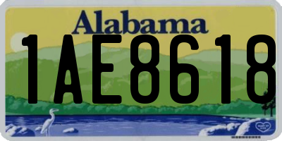 AL license plate 1AE8618