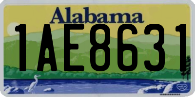 AL license plate 1AE8631