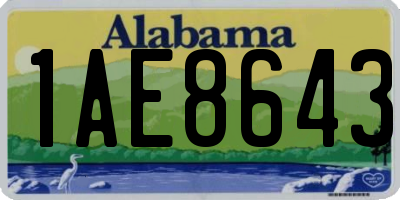 AL license plate 1AE8643