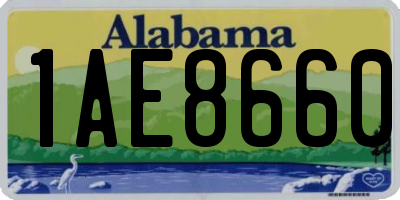 AL license plate 1AE8660