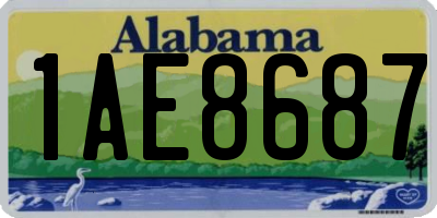 AL license plate 1AE8687