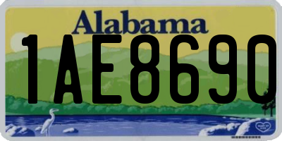 AL license plate 1AE8690