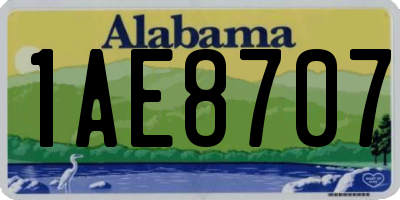 AL license plate 1AE8707