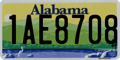 AL license plate 1AE8708