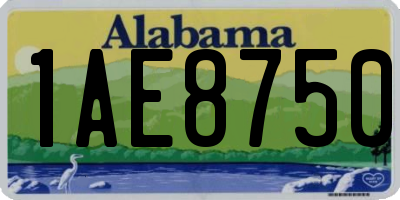 AL license plate 1AE8750