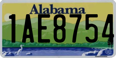 AL license plate 1AE8754