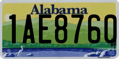 AL license plate 1AE8760