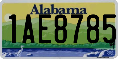 AL license plate 1AE8785