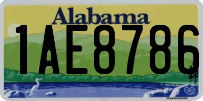 AL license plate 1AE8786