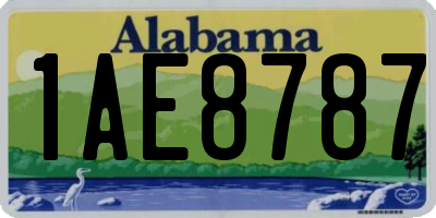 AL license plate 1AE8787