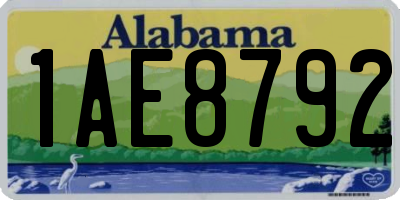 AL license plate 1AE8792