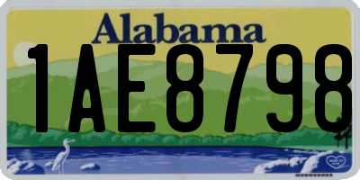 AL license plate 1AE8798