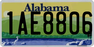 AL license plate 1AE8806