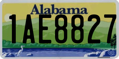 AL license plate 1AE8827