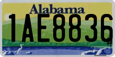 AL license plate 1AE8836