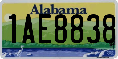AL license plate 1AE8838
